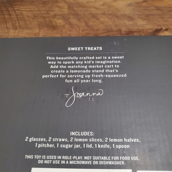 Hearth Hand Magnolia Wooden Toy Lemonade Kit Wood Montessori Kitchen Kids New - Picture 7 of 9